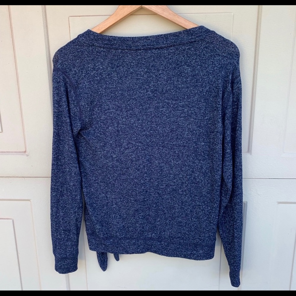 Jcrew factory marled blue size tie LS tee size XS - Picture 2 of 6